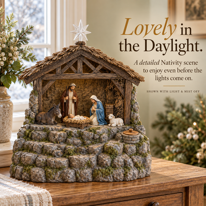 ✨ Bethlehem Glow – Lighted Nativity Mist Diffuser