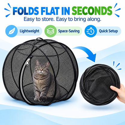 🐱🌿 FreshAir Cat Haven™ | Outdoor Explorer Mesh Playpen