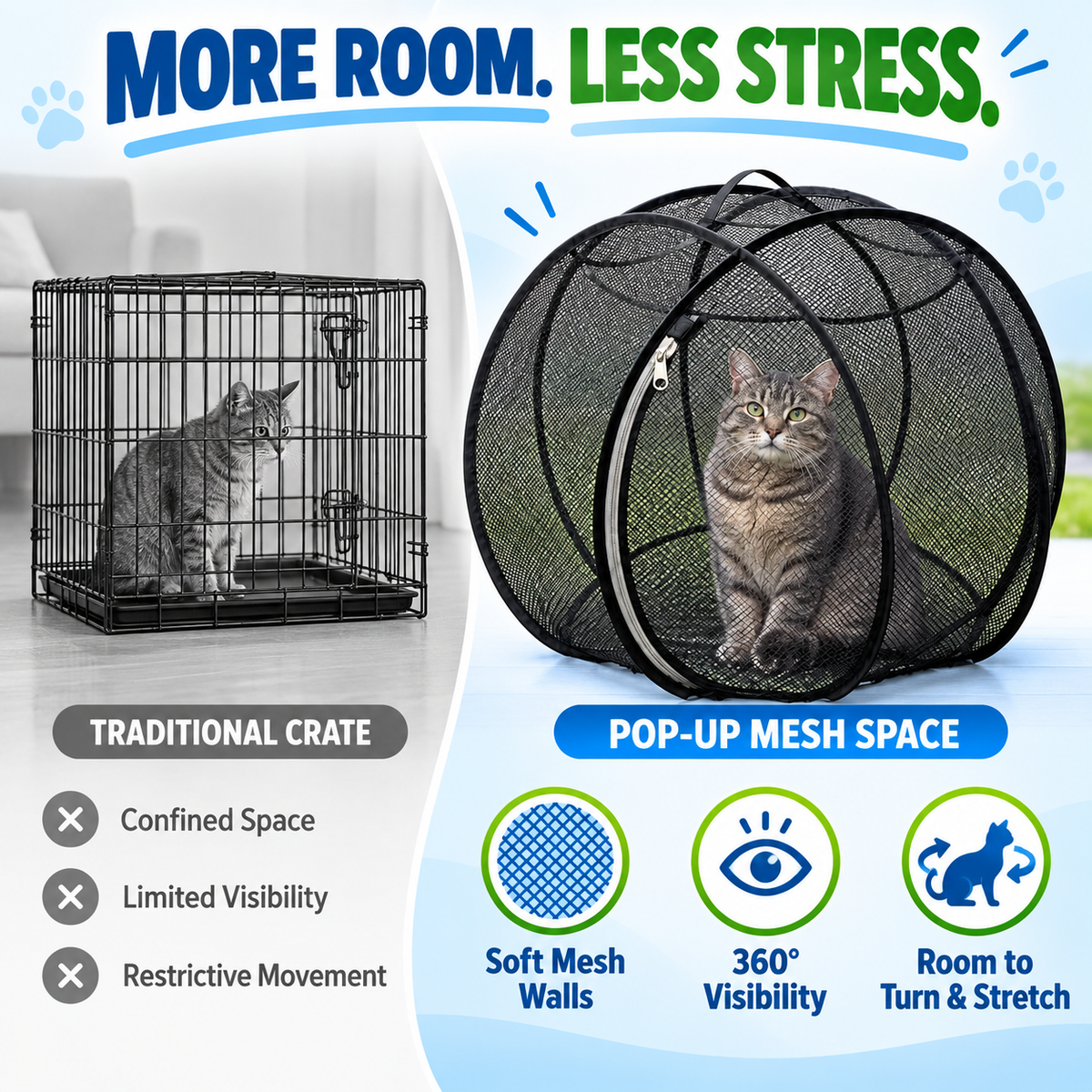 🐱🌿 FreshAir Cat Haven™ | Outdoor Explorer Mesh Playpen