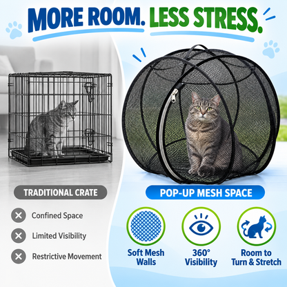 🐱🌿 FreshAir Cat Haven™ | Outdoor Explorer Mesh Playpen