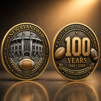 🏈 New Ryan Field 2026 Centennial Commemorative Coin | 100 Years 1926–2026 🏟️