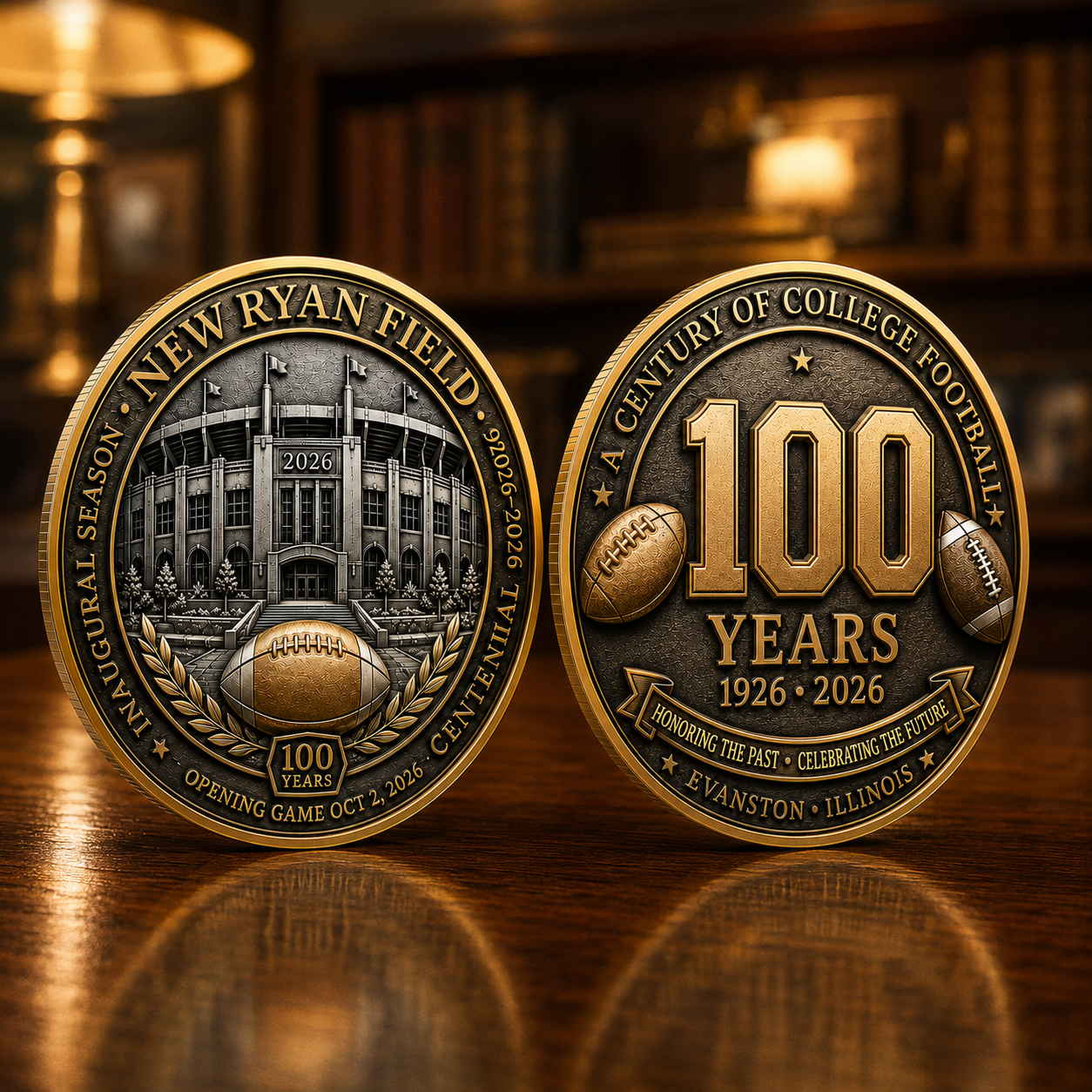 🏈 New Ryan Field 2026 Centennial Commemorative Coin | 100 Years 1926–2026 🏟️