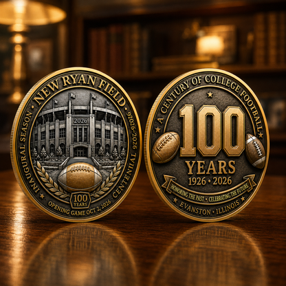 🏈 New Ryan Field 2026 Centennial Commemorative Coin | 100 Years 1926–2026 🏟️