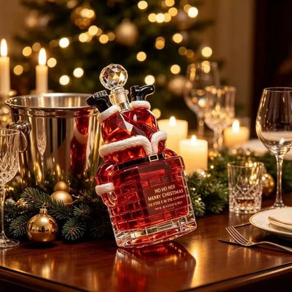 💥 Pre-order: 49% Off – Santa Stuck in the Chimney Whiskey Bottle