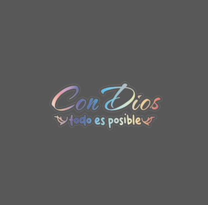 ✨ 50% OFF Con Dios Todo Es Posible Faith Vinyl Decal – Inspirational Spanish Sticker