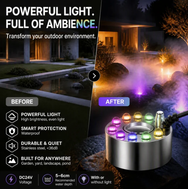 🎃🔥Mist Maker Ultrasonic Fogger – Indoor/outdoor Landscaping & Halloween Decoration