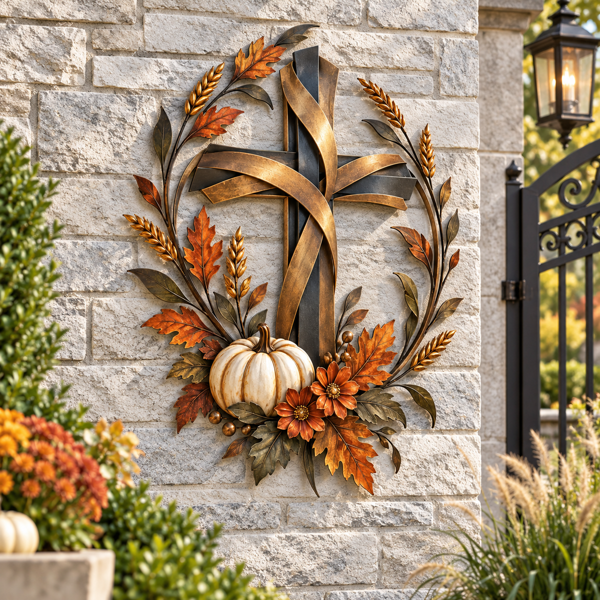 Autumn faith harvest wall decor in home