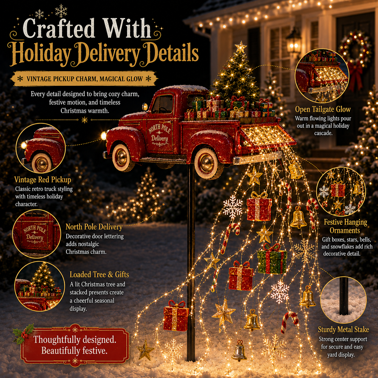 Christmas delivery truck outdoor decoration