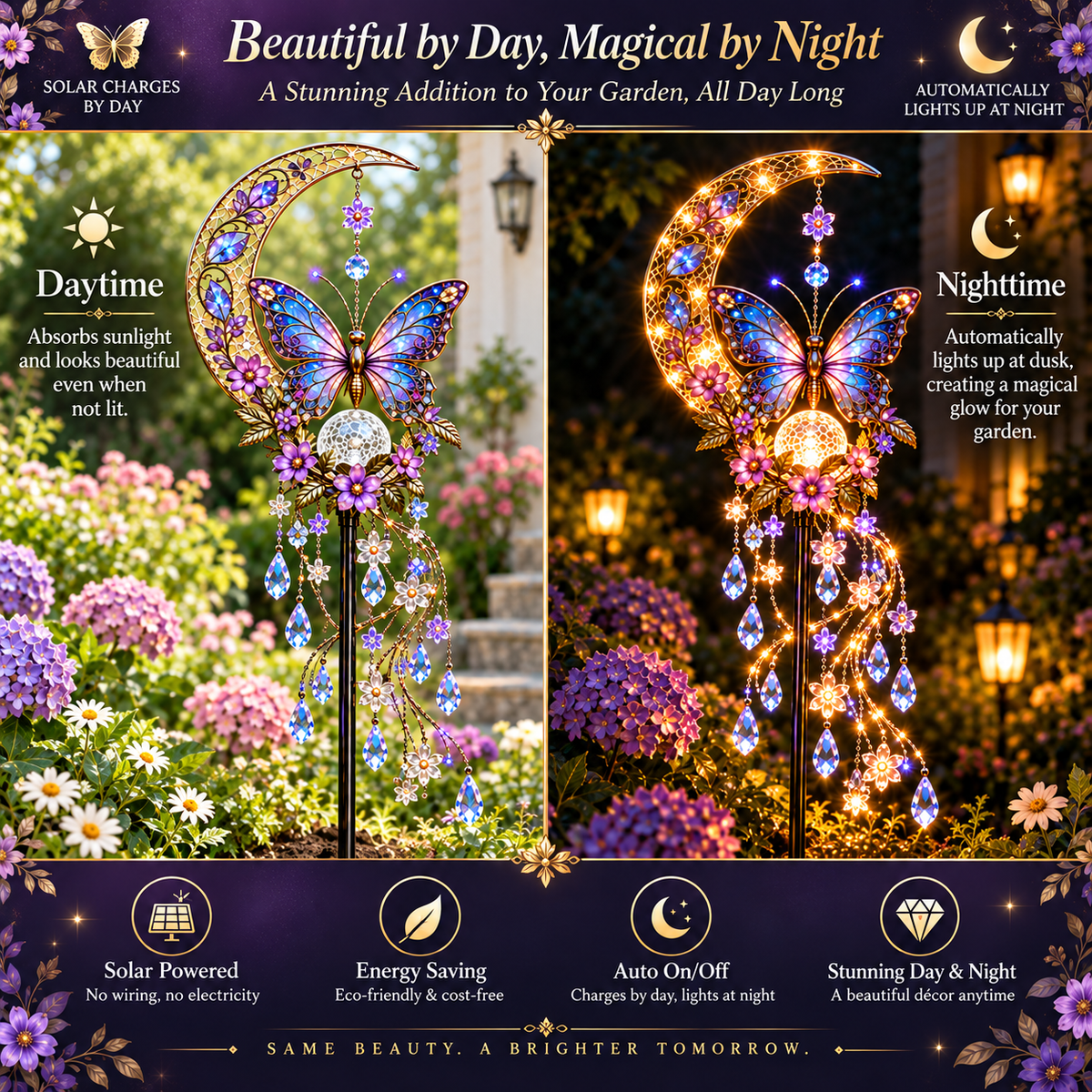 🌙🦋 Butterfly Moonlight Cascade™ Solar Garden Light ✨
