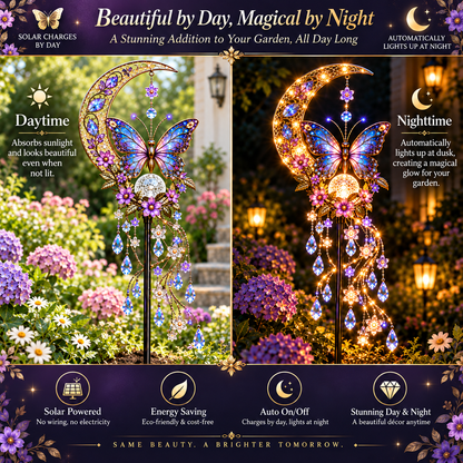 🌙🦋 Butterfly Moonlight Cascade™ Solar Garden Light ✨