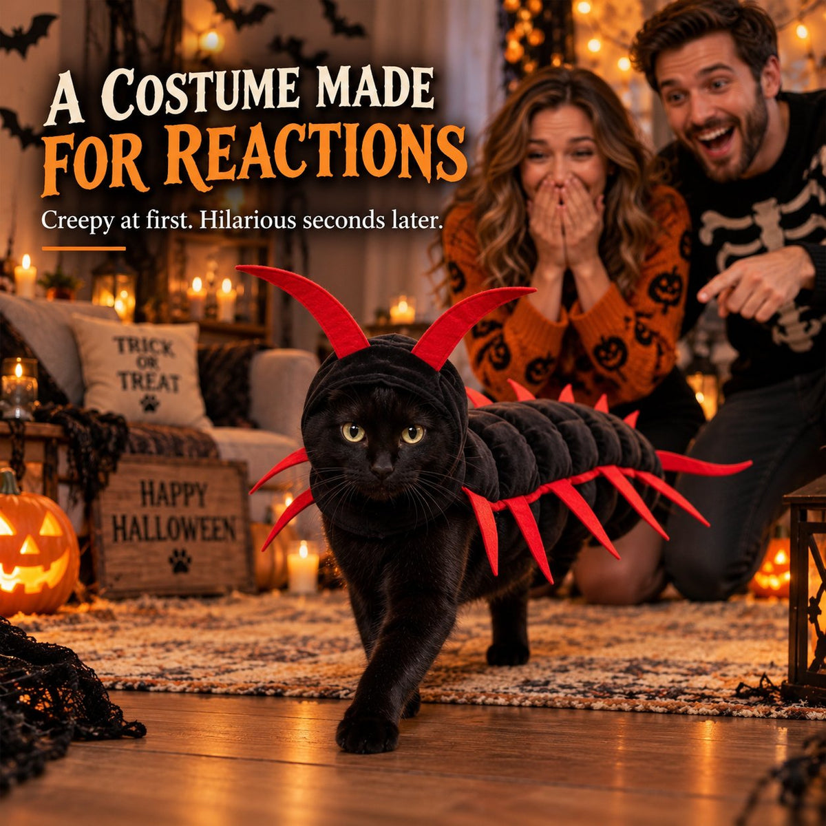😹 Giant Centipede Cat Costume™ — Creepy Until It Starts Walking