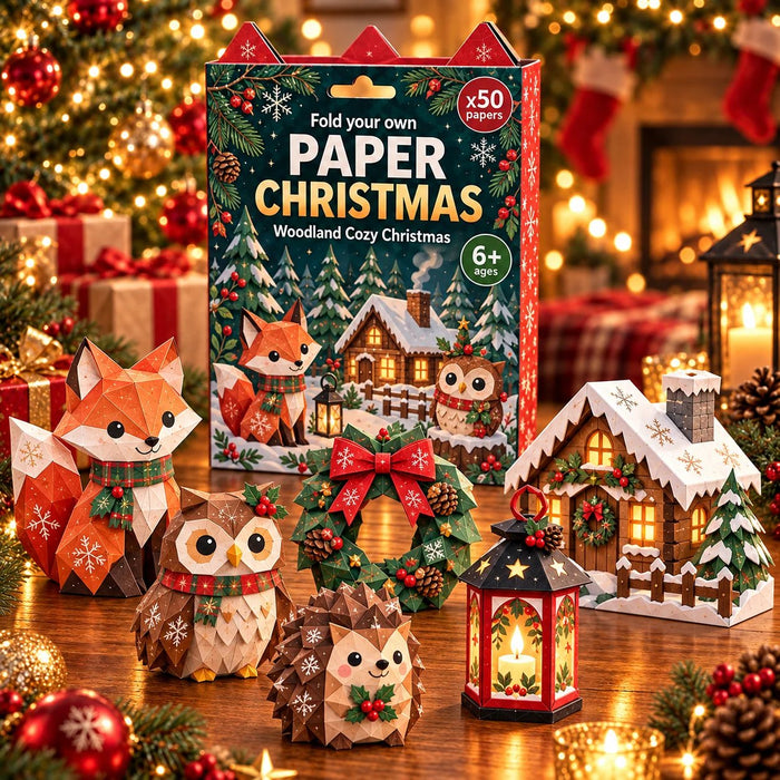 🦊Woodland Christmas 3D paper Christmas craft