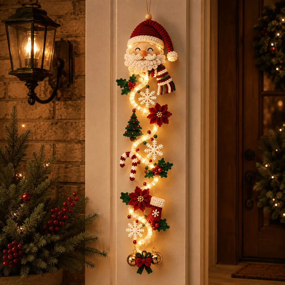 ⏳ Last Day 48% OFF  🎄Glowing Christmas Door Hanger | 6 Festive Lighted Designs with Warm Glow, Dimensional Details & Space-Saving Vertical Décor ✨