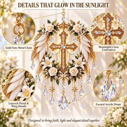 ✝️ Christian Crystal Suncatcher | 5 Faith-Inspired Window Designs with Cascading Rainbow Crystals ✨