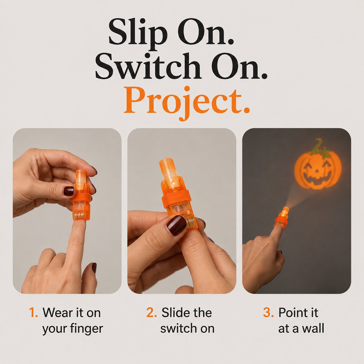 🎉Last Day 49% OFF🎃Halloween Finger Projector Lights – Mini Pattern Projector