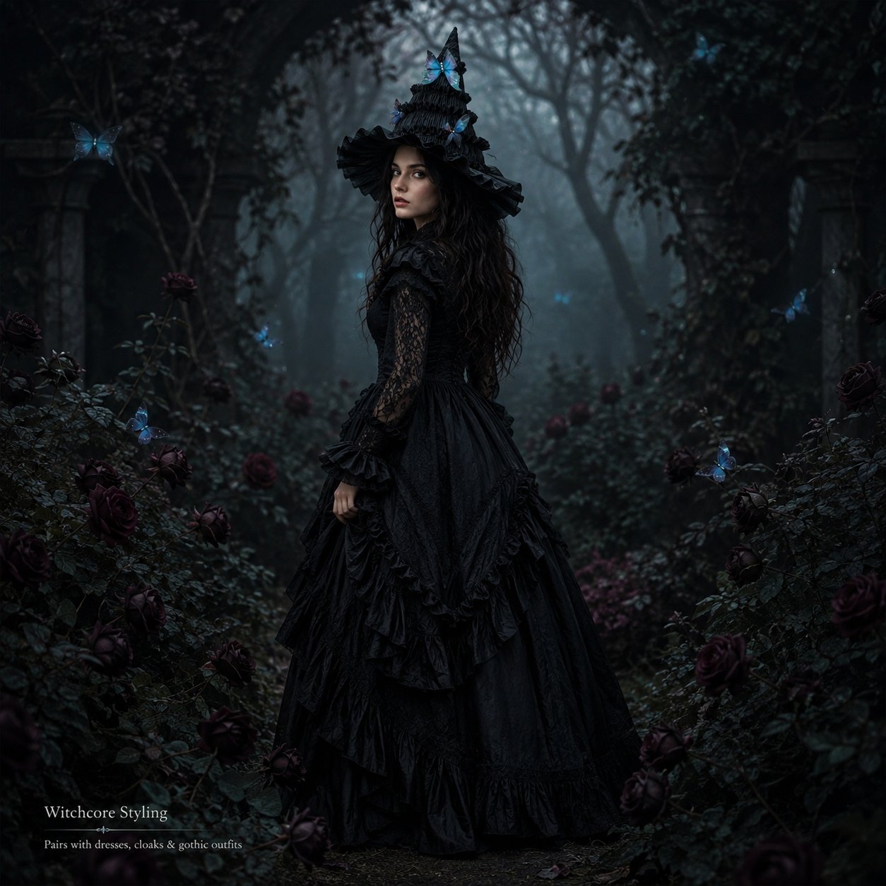 🦋 🧙Mystical Butterfly Witch Hat – 🖤Enchant Your Halloween Look(📦Buy 3 Free Shipping)
