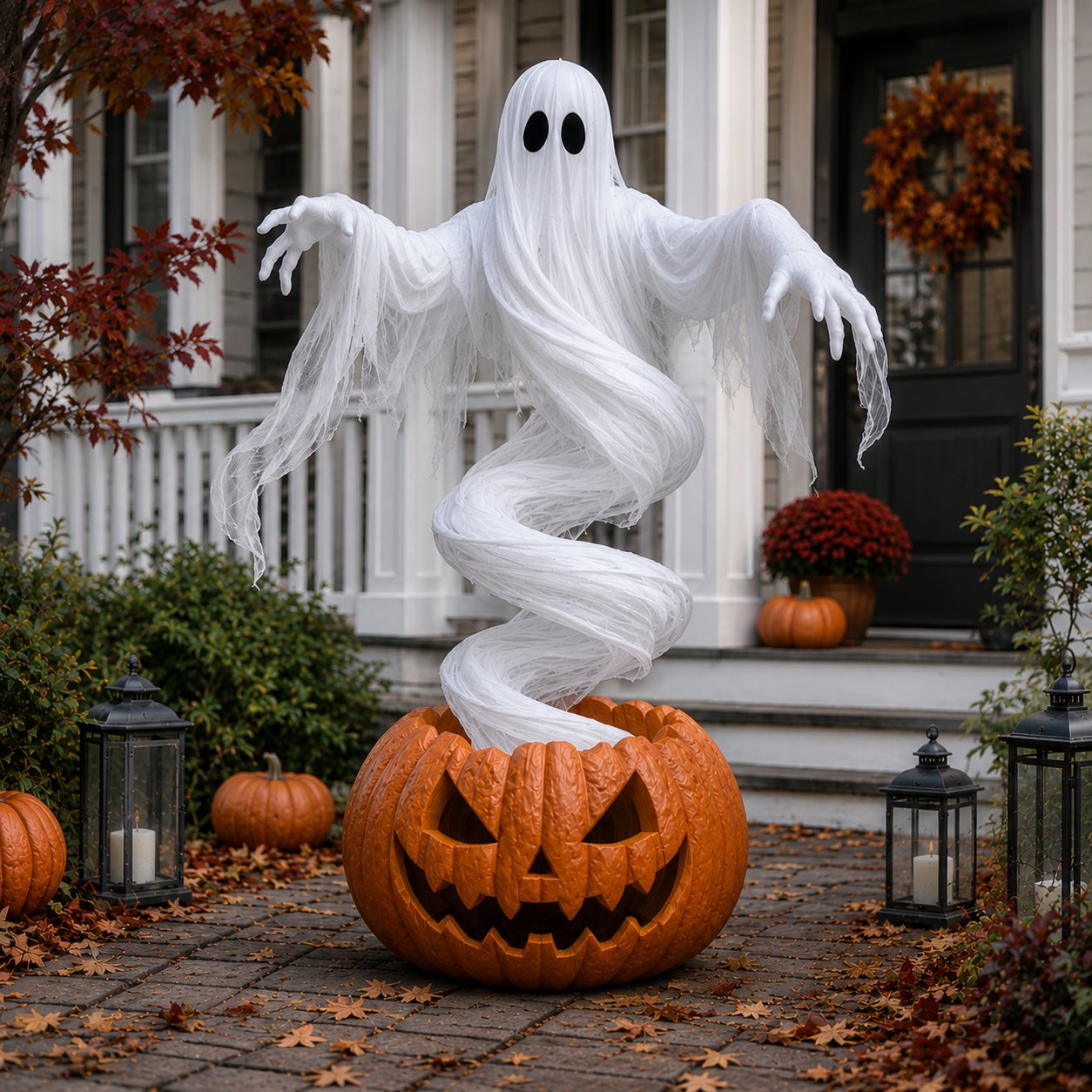 🔥Get 50% OFF👻Swirling Ghost Pumpkin Yard Lamp🎃