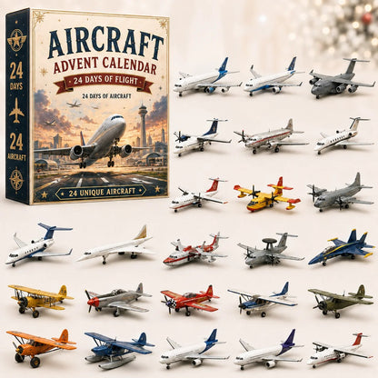 🔥Limited Edition, Only 100 Sets Left! -✈️ Aircraft Advent Calendar 2026 | 24 Days of Flight with 24 Unique Miniature Airplanes, Jets & Aviation Collectibles 🎄🎁
