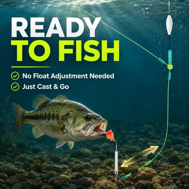 Ready to fish pre-tied floating bottom rig