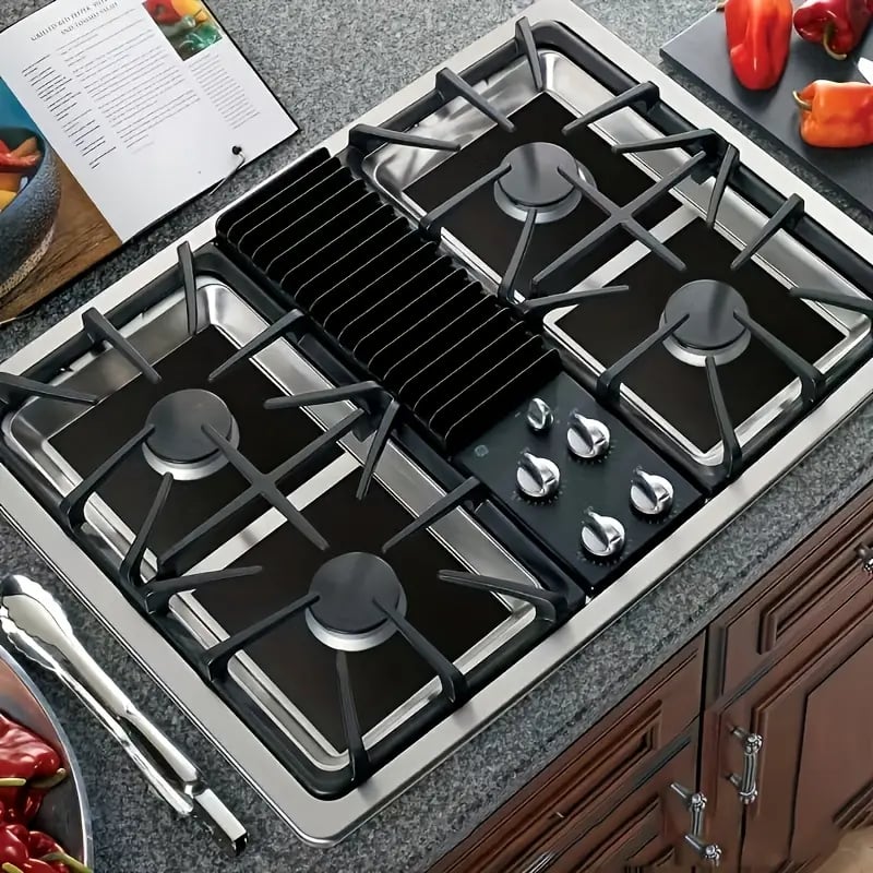 4-Piece Reusable Non-Stick Gas Stove Burner Covers – Heat-Resistant & Washable