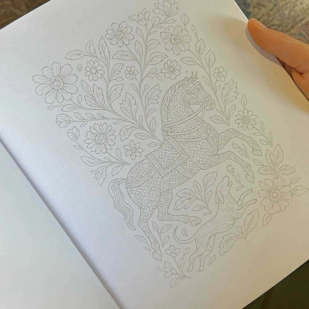 Detailed tracing artwork ready to be completed