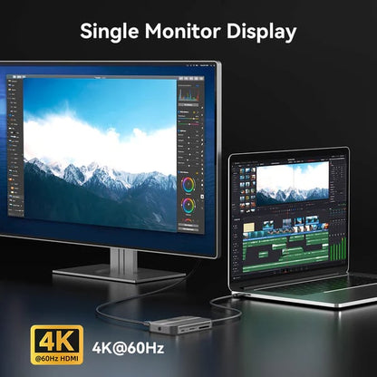 🧲 10Gbps Magnetic SSD Enclosure & Docking Station  – High-Speed M.2 NVMe SSD Storage Adapter with Multi-Port Expansion