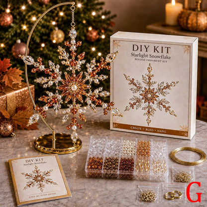 🎁Buy 3Get 1 Free❄️ DIY Crystal Beaded Snowflake Ornament Kit – Christmas Craft Decoration