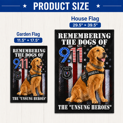 🇺🇸 9/11 K9 Heroes Memorial Flag | Remembering the Unsung Search & Rescue Dogs