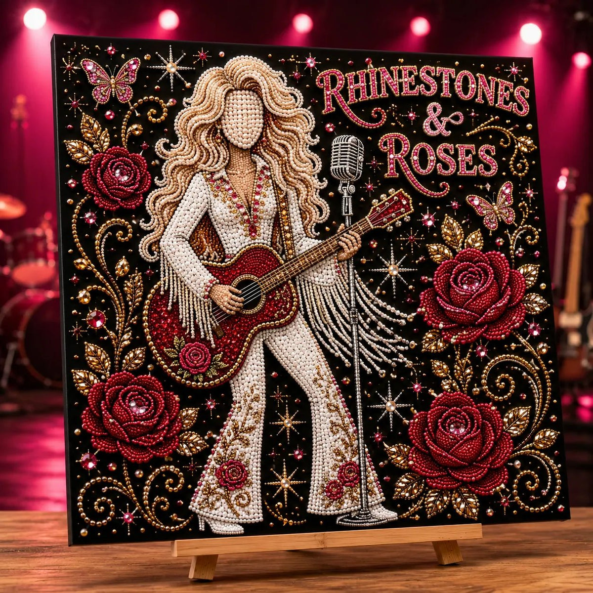 🔥 LAST DAY 50% OFF – 🎤 💕 Premium 3D Pearl Country Music Tribute Art Kit | Luxury Flocked Canvas with Scratch-Resistant Non-Fading Acrylic Resin Pearls & Faceted Drills DIY Keepsake Decor 💎✨