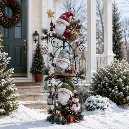 🎄✨ Christmas Gnome Workshop Solar Garden Light 🎁🌟