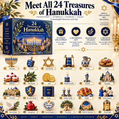 24 Treasures of Hanukkah – Traditions, Symbols & Light Countdown Calendar