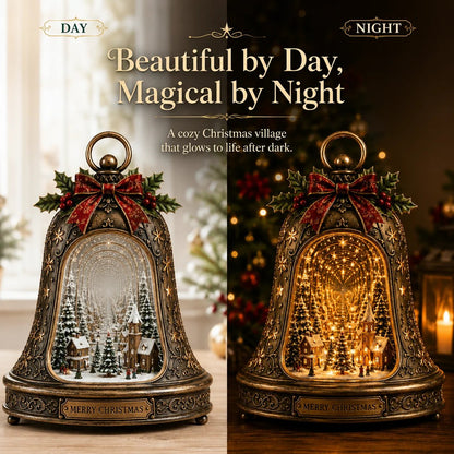 🎄 Christmas Village Infinity Bell – Lighted 3D Holiday Decor
