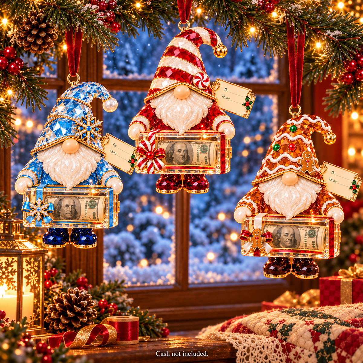 🔥Last Day 50% OFF -🎄💵 Christmas Gnome Money Holder Ornaments – A Fun & Magical Cash Gift Surprise 🎁