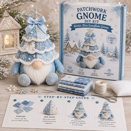 DIY Patchwork Christmas Tree Gnome Kit 🎄🧵