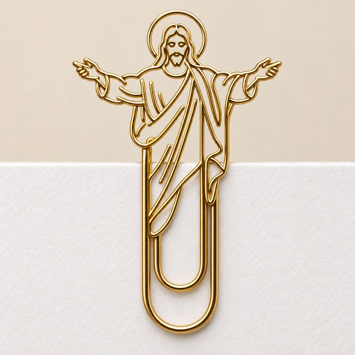 Faith-Inspired Gold Paper Clips ✝️ | Decorative Christian Page Markers, Perfect Small Religious Gifts for Church Friends & Family (Set of 20)