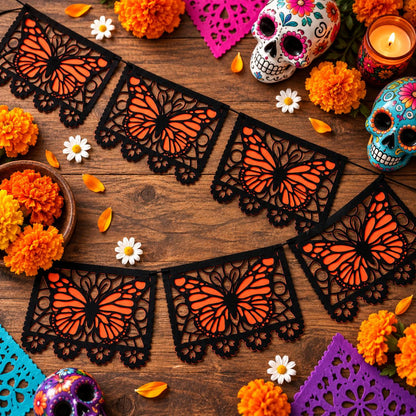 🔥LAST DAY 50% OFF-🦋 Monarchs Return Home™ Day of the Dead Butterfly Memorial Banner