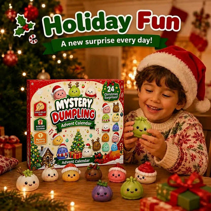 🎄Christmas Dumpling Squishy Advent Calendar🎁 24 Cute Surprise Fidget Toys