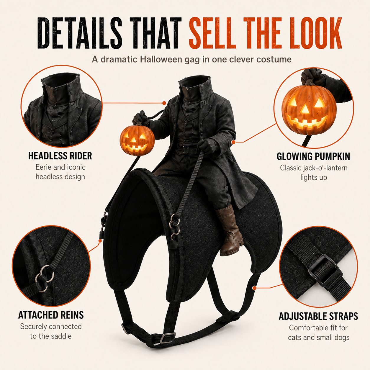 Headless Horseman Rider costume product detail