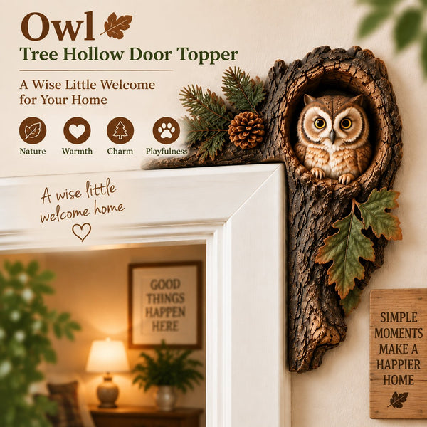 Owl tree hollow door topper