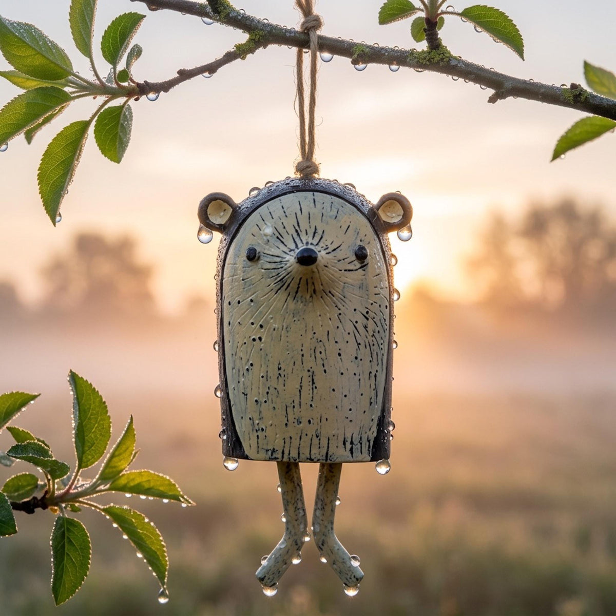 🦊Handmade Whimsical Animal Wind Chime Ornaments🐻