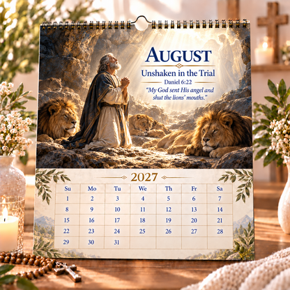 ⏰Limited Stock 50% OFF - 📖✨2027 Bible Verses for Strength Wall Calendar