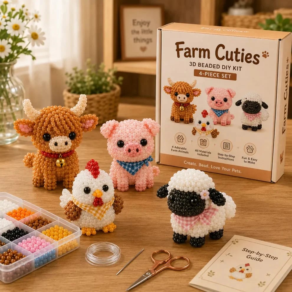 3D Beaded Animal DIY Craft Kit