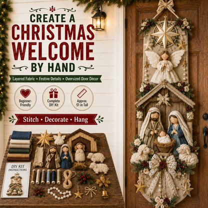 🎄✨ Christmas Handmade Door Décor DIY Collection 🧵🏡