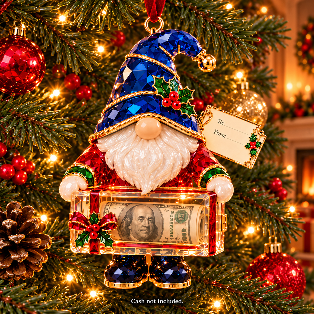 Christmas gnome ornament details