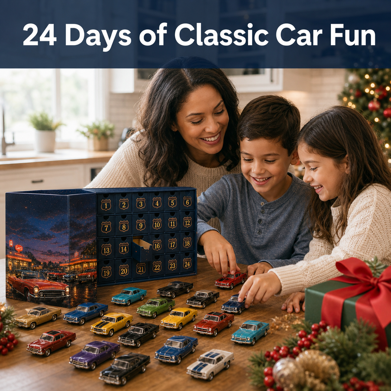 24 Days of Classic American Cars Advent Calendar – 24 Vintage Ride Collectibles for Car Lovers