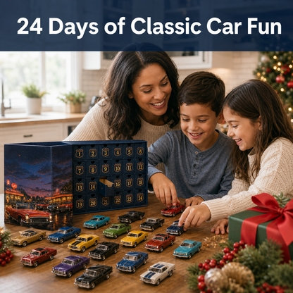 24 Days of Classic American Cars Advent Calendar – 24 Vintage Ride Collectibles for Car Lovers