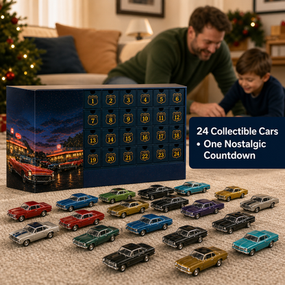 24 Days of Classic American Cars Advent Calendar – 24 Vintage Ride Collectibles for Car Lovers