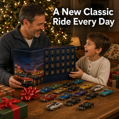 24 Days of Classic American Cars Advent Calendar – 24 Vintage Ride Collectibles for Car Lovers