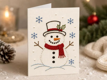 🌲 Christmas Hand Embroidery Card DIY Kit | Stitch Your Way Into the Christmas Spirit ✨ 🎁