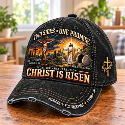 🔥LAST DAY 50% OFF - ✝️ Christ Is Risen Two Sides One Promise Baseball Cap (🧢100% Cotton)